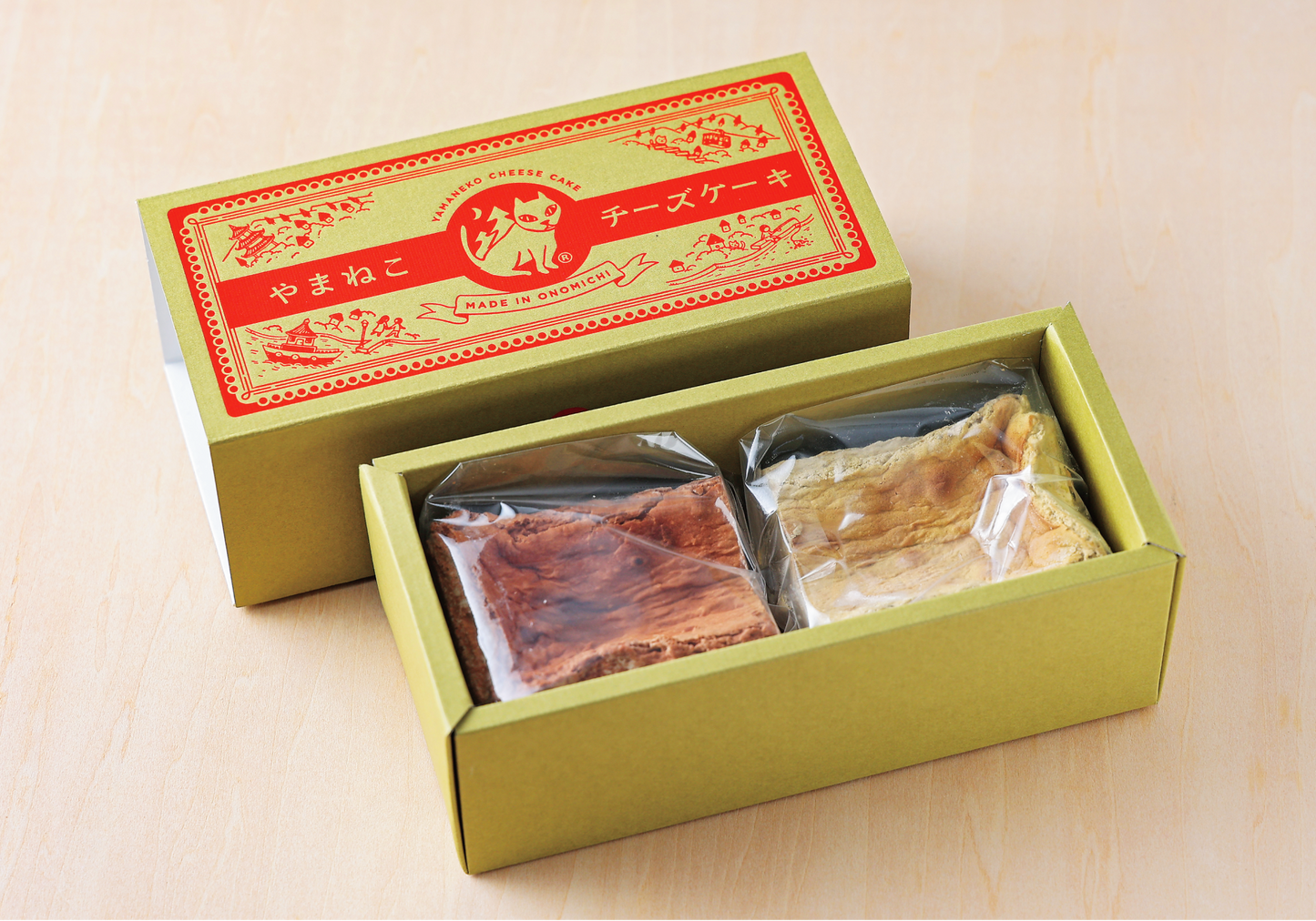 チョコ&ほうじ茶チーズケーキ